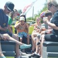 Rides on a fire truck were among the most popular features Saturday in Lemoore Veterans Park.